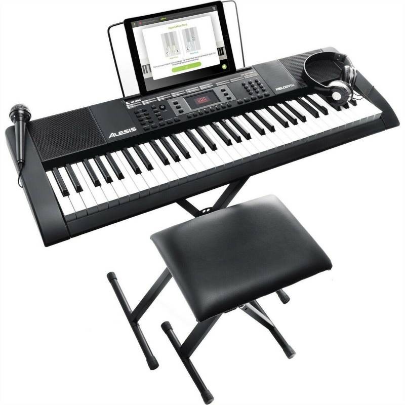 Kit teclado musical alesis melody 61 mkii