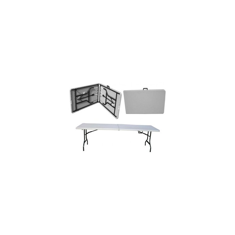 Mesa plegable blanca 1.80 mts TOPDECO